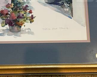 T112 - $85. Original Watercolor of a Doorway in Charleston SC by Victoria Platt Ellis. Measures 20” x 24” tall.
