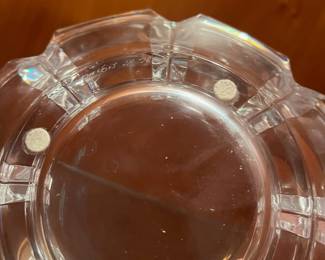 T70 - $25. Orrefors Corona Crystal Bowl. Lars Helsten. Measures 7.5” x 4.25” tall.