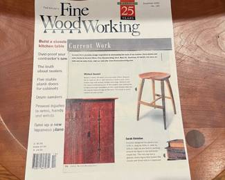 T36 - $900 FIRM. Michael Seward set of 3 Wood Stools. Measures 17.75" x 15.5" x 30" Tall. Very good condition with minor scratches.