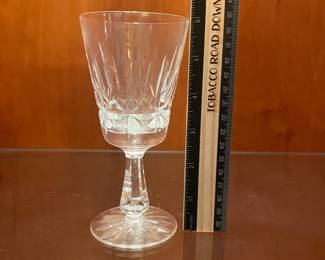 T66 - $55. Set of 7 Waterford "Rosslare" claret/wine glasses. 6" Tall. Excellent condition.