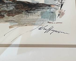 T108 - $45. The Rotunda at the University of Virginia in Charlottesville, signed by artist John Haymson. Measures 19” x 24.5” tall.