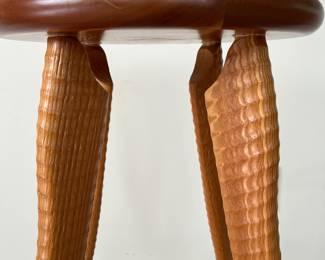 T92 - $300 each or $1000 for set of 4. "Ax handle barstool" signature piece by Bradford Woodworking. Handcrafted from cherry & ash, with turned ax handle legs.. 13" x 30"T. Excellent condition.