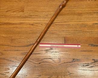 T19 - $15. Wooden Walking Stick. Measures 36" tall. Very good condition.