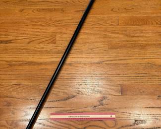 T15 - $30. Black Lab Dog Head Cane. Measures 36.25" tall. Very good condition.