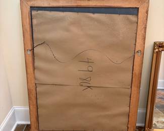 T13 - $125. Antique Wall Mirror with Original Glass. Currently set to hang vertically. Measures 36" x 45.5" tall. Very good antique condition.