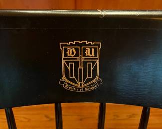 T34 - $100. Wood Duke Chair. Measures 23" x 18" x 36" tall. Floor to seat 17.5". Very good condition with minor scratching/wear.