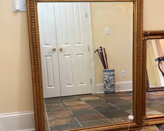 T13 - $125. Antique Wall Mirror with Original Glass. Currently set to hang vertically. Measures 36" x 45.5" tall. Very good antique condition.