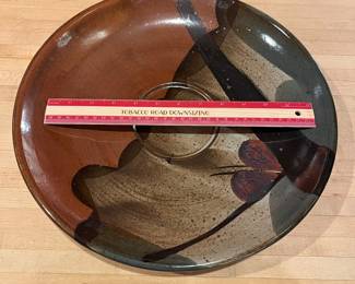 T132 - $40. Vintage John Freimarck Butterfly Studio Pottery Chips and Dip Set.