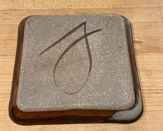 T133 - $30. 3 Piece Vintage John Freimarck Butterfly Platter Studio Pottery Square Plates.