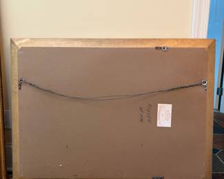 T14 - $125. Heavy Gold Frame Vintage Mirror. Can be hung either direction. Measures 45" x 33". Overall very good condition.