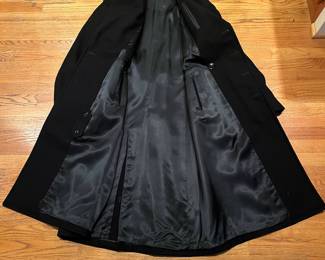 T124 - $65. Vintage US Navy Officer's Bridge Blue Overcoat 100% Wool Heavy Eagle Button Size 42L. Excellent condition.