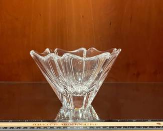 T69 - $20. Orrefors Orion Crystal Bowl. Measures 6.5” x 4.5” tall.