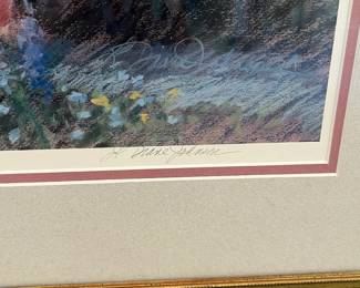 T110 - $30. L. Diane Johnson signed and numbered print. Measures 32” x 32.5“ tall.