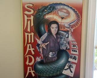 T106 - $150. Signed Poster by The Late Haruo Shimada Japanese Magician. Measures 33.5" x 60" tall.