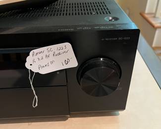 T84 - $100. Pioneer K 7.2 AV Receiver Model SC - 1223. Powers on.