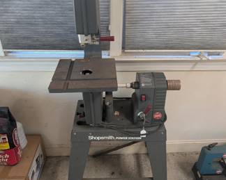 T118 - $150. Shop Smith Lathe model 555483 and Power Station model 555422 with extra parts. Please have help to move.