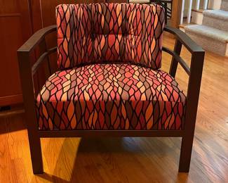 T33 - $150. Amisco Furniture Side Chair with Metal Frame. Measures 31" x 32" x 25" tall. Floor to seat 17". Excellent condition.