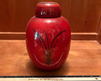 T28 - $65. Signed Pottery Vase. Measures 5" x 8.5"T