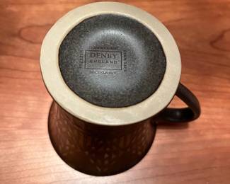 T127 - $60. Set of 6 Denby Charcoal Made in England Coffee Mugs. Each measures 4.75” tall.