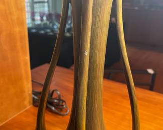 T119 - $450. Pair of Quoizel Lamps with Tiffany Style Lamp Shades. One lamp has a small chip but both are in great condition. Both lamp shades are in excellent condition with no chips or cracks noticed.