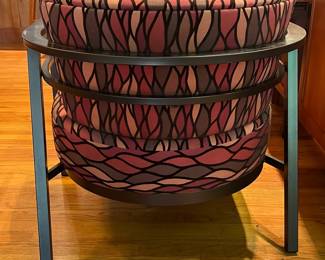 T33 - $150. Amisco Furniture Side Chair with Metal Frame. Measures 31" x 32" x 25" tall. Floor to seat 17". Excellent condition.
