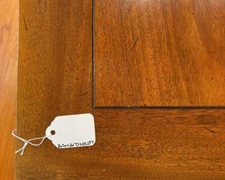 T7 - $95. Henredon Square Side Table. Measures 26" x 26" x 25.25" tall. Minor surface wear.