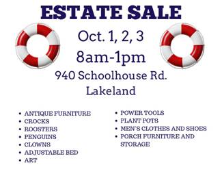 ESTATE SALE Instagram Story