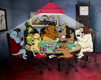 Warner Bros. Chuck Jones Sericel "Full Dog House". COA