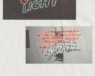 Working Coors Lite Neon Sign (packaged for transport)