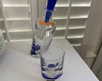 BACCARAT CRYSTAL DECANTER AND GLASS
