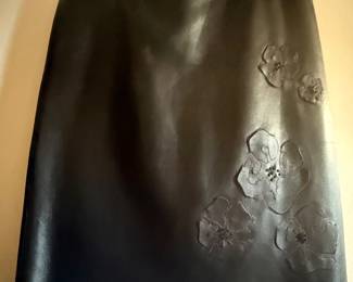 BCBG Leather Skirt 