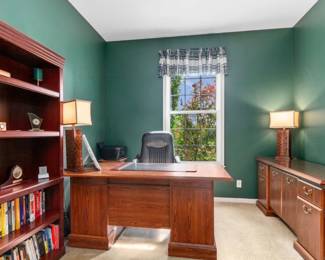 Double Pedistal Executive Desk with Matching File Cabinet