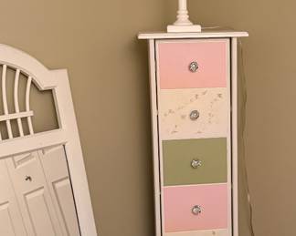 Shabby Chic Tall Accent Chest
