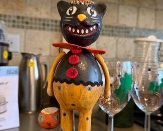 Folk Art Halloween Cat