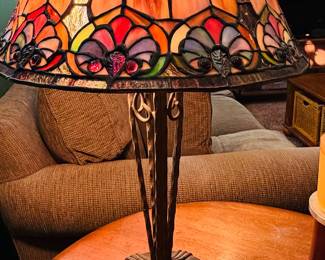 Lead & Stained Glass Tiffany-Style Table Lamp