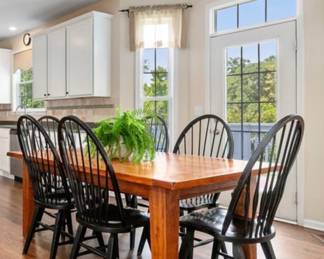 Solid Wood Rustic Trestle Farm Table