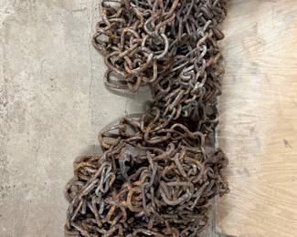 Tire chains for a Ferguson or ford tractor