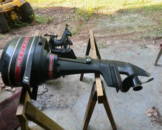 late 60's boat motor, in storage since about 1976