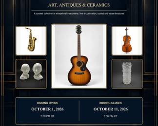BEST Fine Instruments Art Antiques Ceramics Auction Flyer