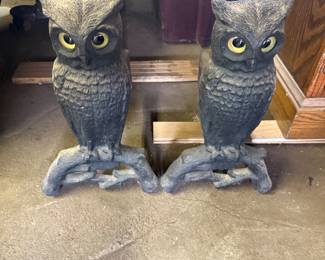 Antique cat eyes for fireplace