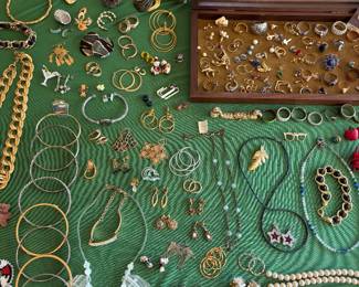 Rings, so many pairs of earrings. Many are perfect for little girls.