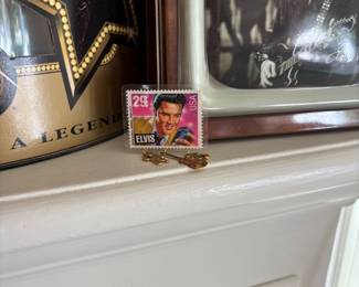 Elvis Memorabilia Postage Stamp Pin