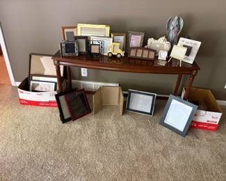 Wide selection of picture frames available in varying sizes.
