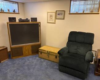 classic CRT rear-projection television console