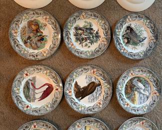 Vintage Audubon China Set by Adams. 12 Piece set in excellent condition