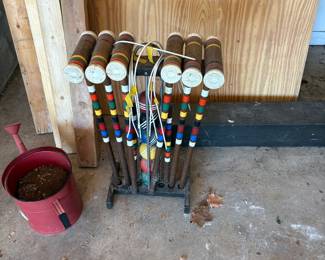 Vintage croquet set!