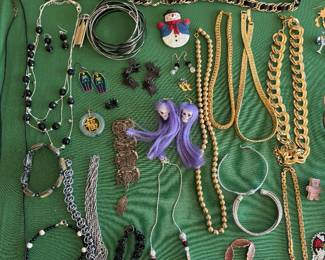 Lots of costume jewelry available.