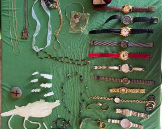 Lots of Ladies watches. Holiday jewelry and more!