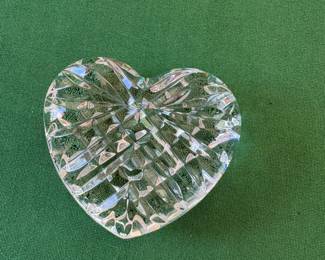 Gorgeous Waterford heart shaped paperweight