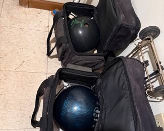 bowling balls in their own bags